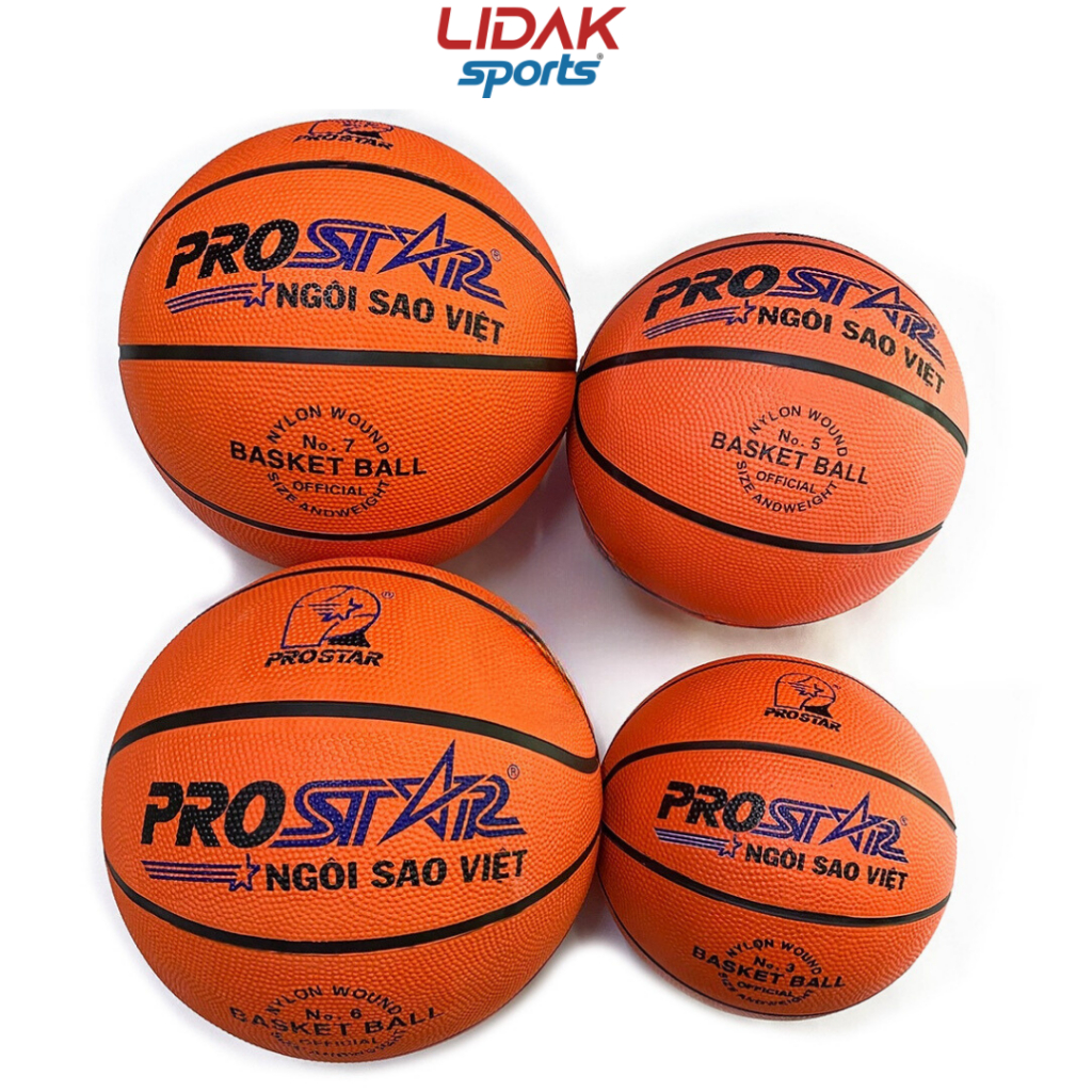 Prostar 橡膠籃球 3 號 5 號 7 號正品全泵和網眼 - LIDAK SPORT