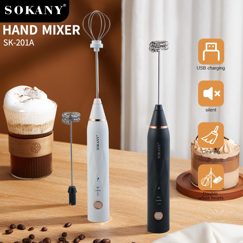 打蛋器 - Sokany 便攜式迷你咖啡發泡機