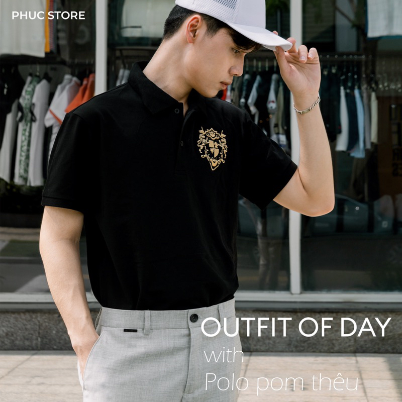 男士 Polo Put On Man Crocodile 棉質襯衫刺繡徽章 - PHUCSTORE