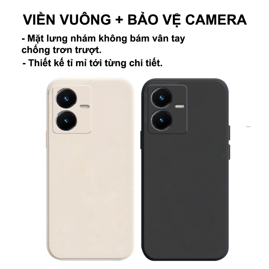 Vivo Y16 4G 手機殼 - Vivo Y22S - Vivo T1 5G 方形邊緣,方形邊框,超便宜的相機保護
