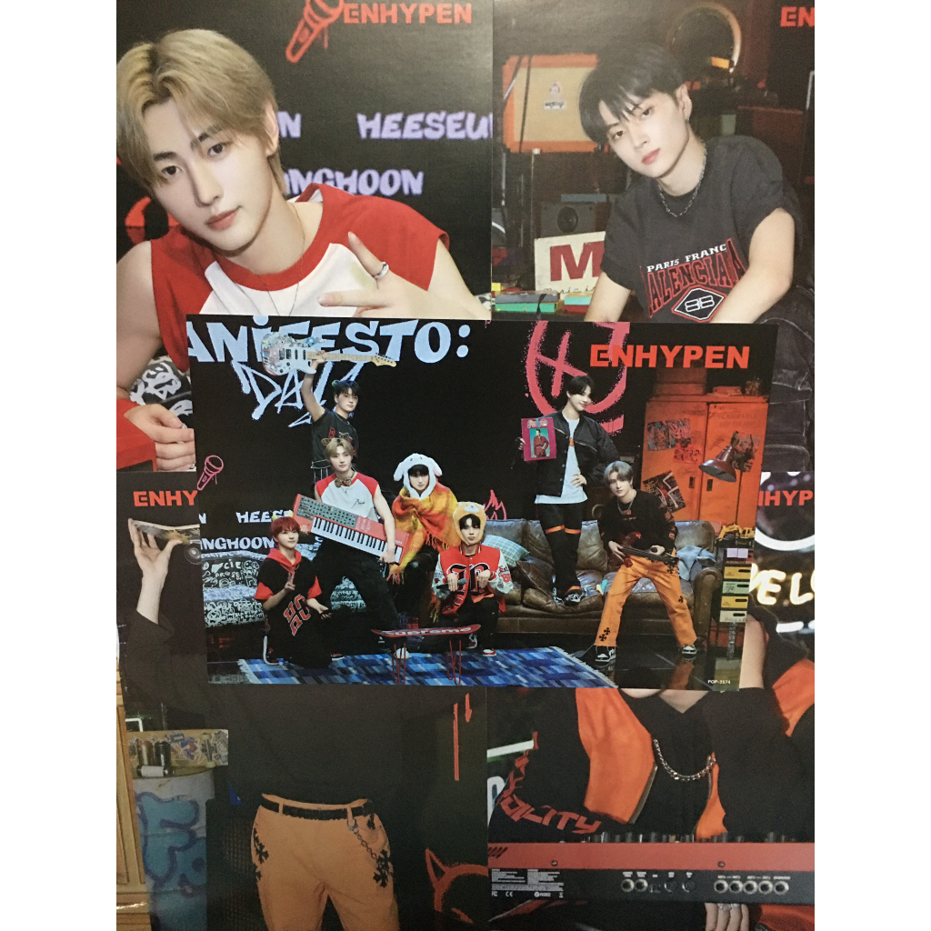 每個 Enhypen 團體成員的 A3 尺寸海報,超級漂亮又便宜