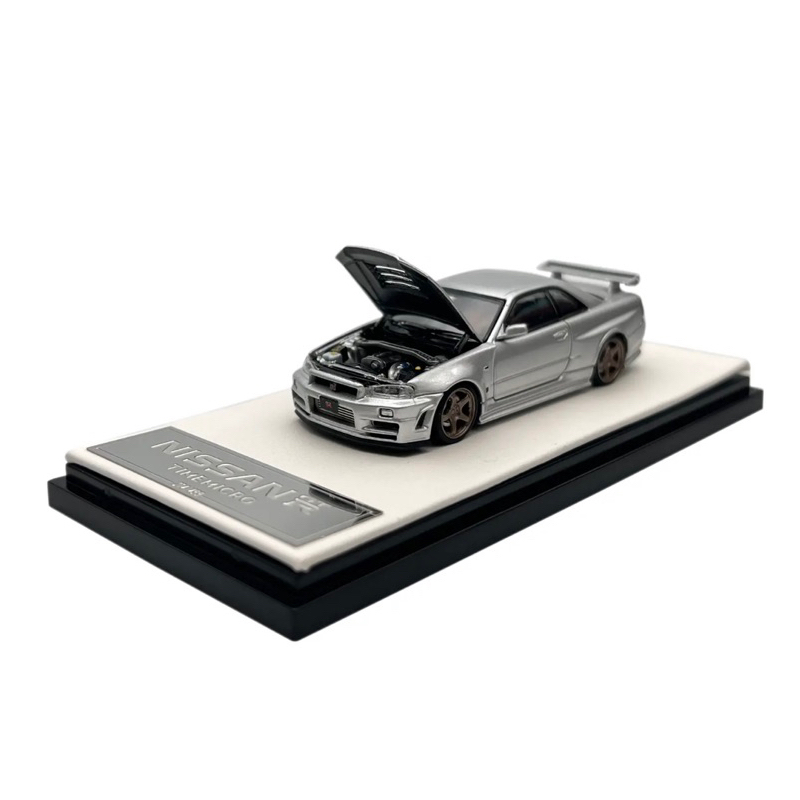 Hobby Store TimeMicro 1:64 Nissan Skyline GTR R34 銀色模型車(整箱,全