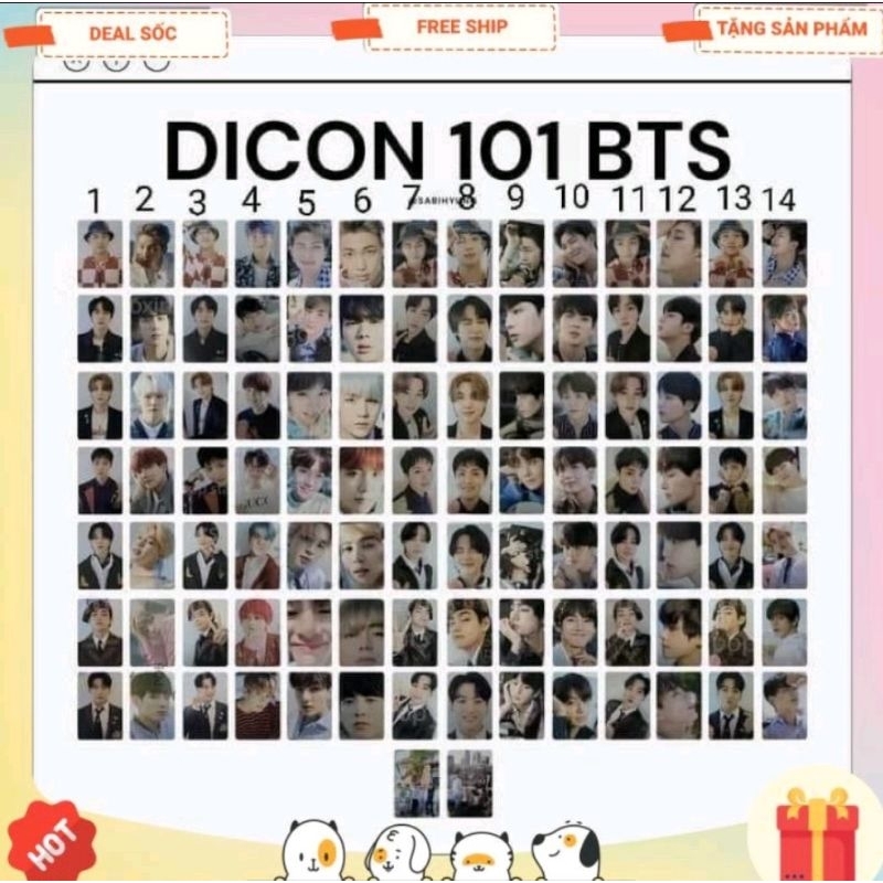 All DICON 101 BTS 亨不包括在內