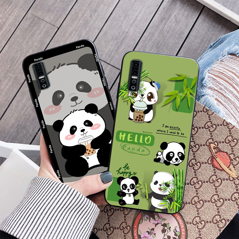 Vivo v17 pro 手機殼帶可愛熊貓印花