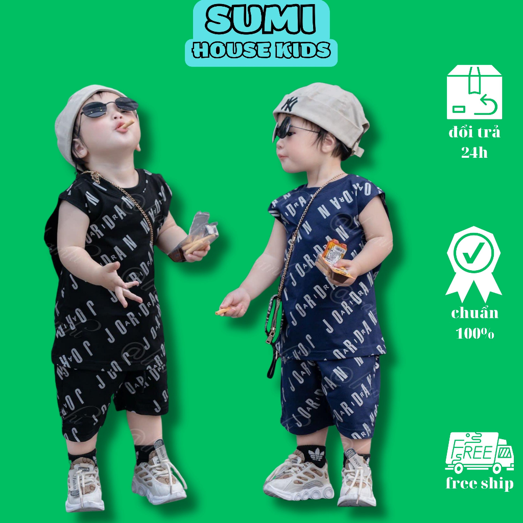 韓國jordan純棉童裝,印有動感青春風字母sumi HOUSE KIDS男童套裝