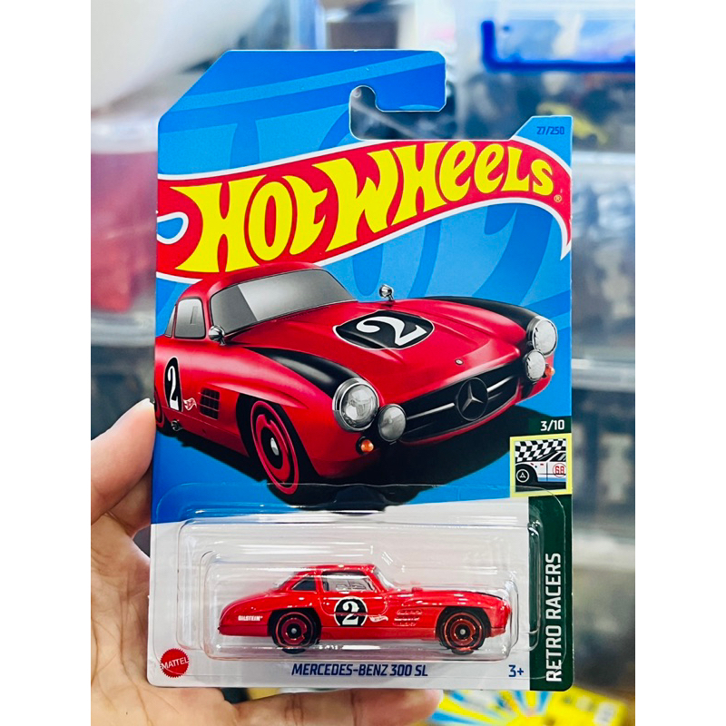 Hobby Store Hot Wheels Basic Mercedes Benz 300SL 紅色模型車(全卡)