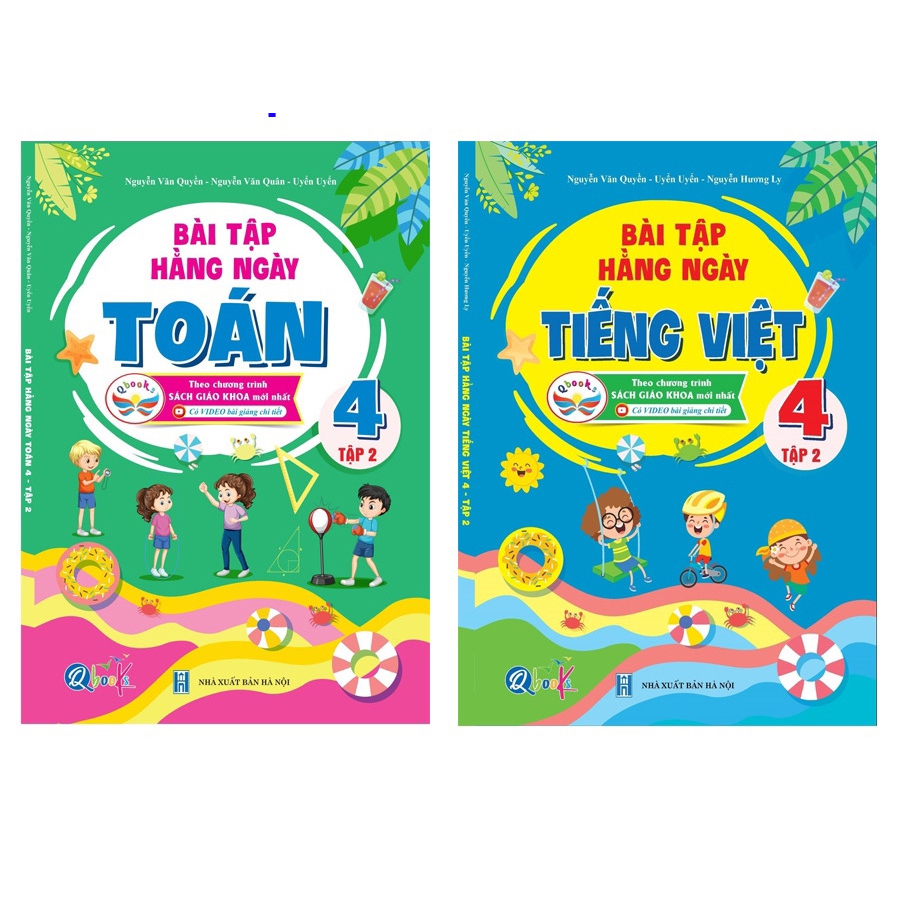 書籍 - 4 年級日常鍛煉組合 - 數學和越南第 2 學期 - 小貓(2 本書)