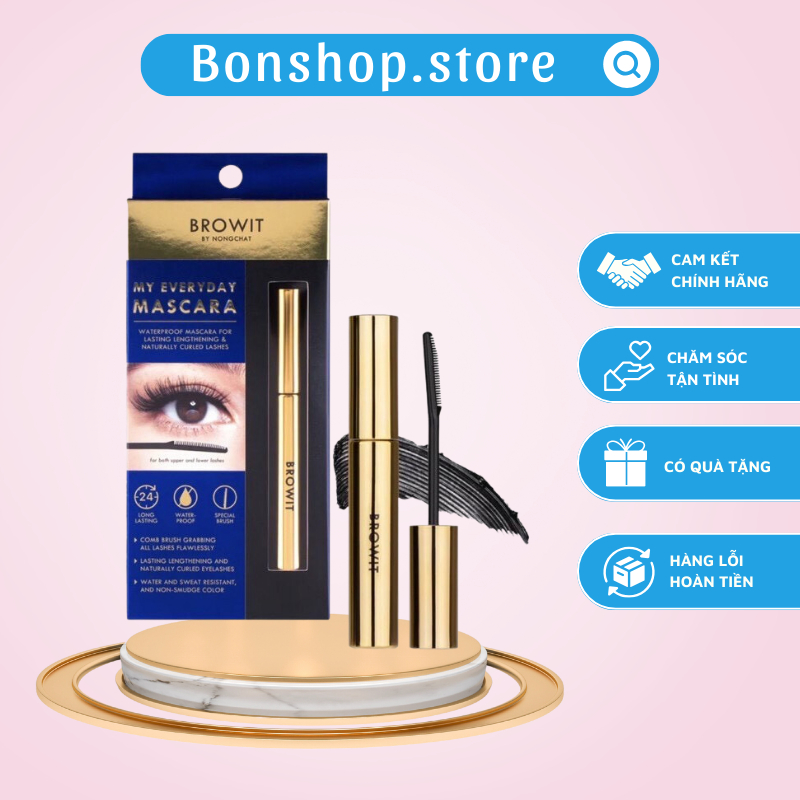睫毛膏 NongChat Browit 泰國濃密捲翹睫毛,專用於化妝 - Bondshop.Store
