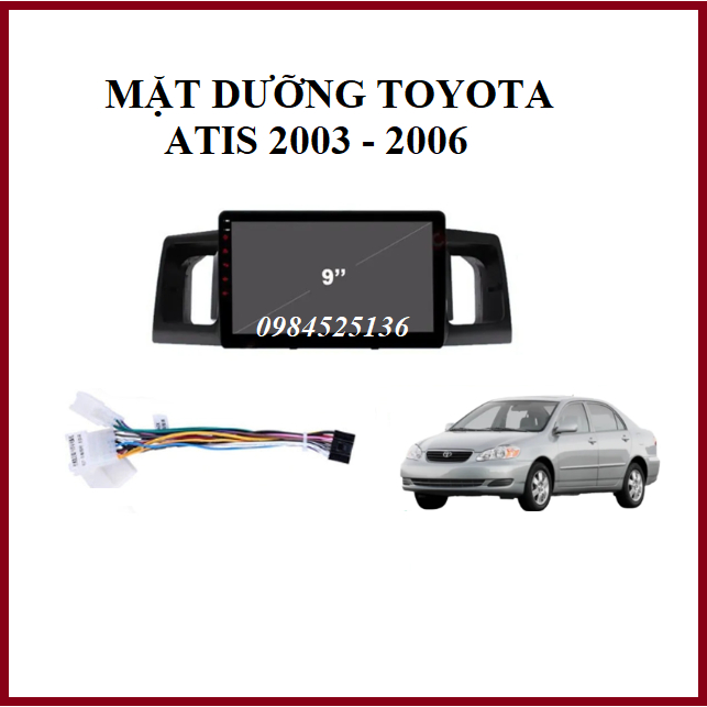 [安裝支持] Toyota Altis Car Balm (2003-2006) 帶 9 英寸 dvd android