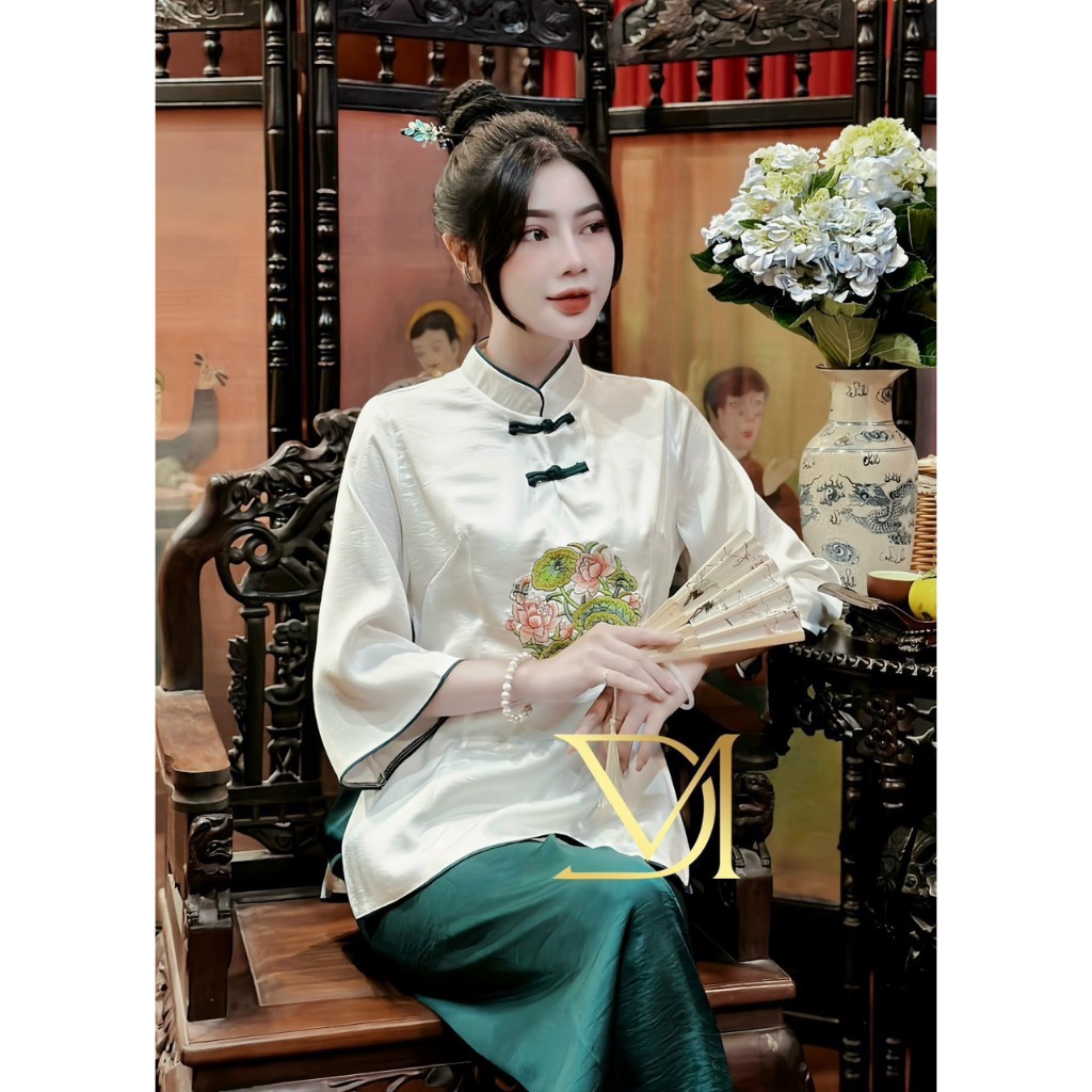 中國絲綢2款圓形蓮花刺繡圓形2筷高品質