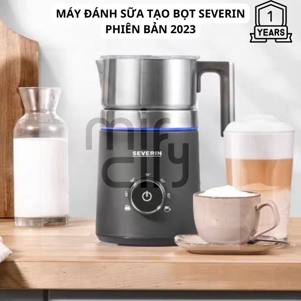 Severin 牛奶起泡機,咖啡,2023 版 700ml 容量,304 不銹鋼對健康安全