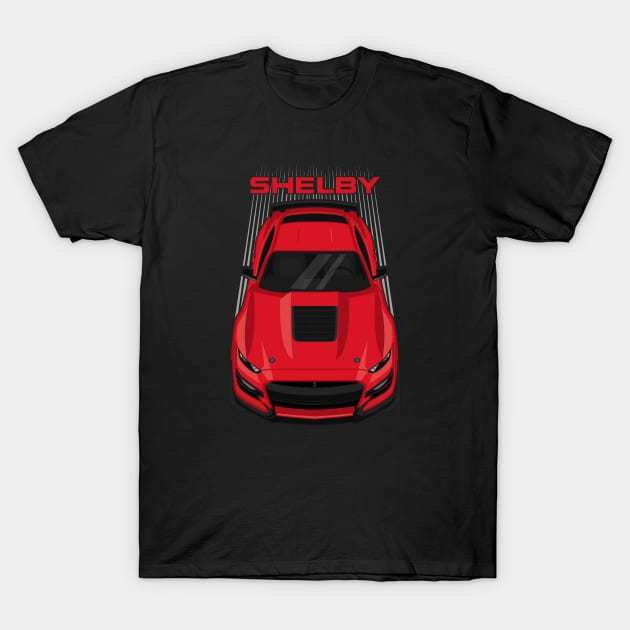 福特野馬謝爾比 GT500 美標 3 T 恤 20202021 Race 紅色 T 恤 1 - TEE17