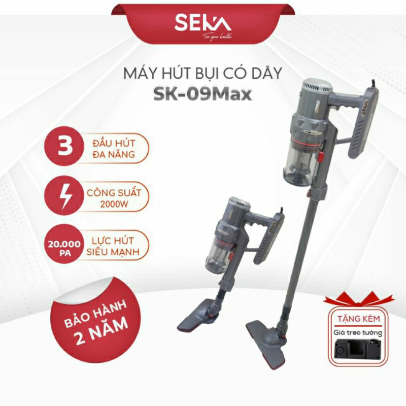 Seka Ks-09Max 吸塵器 - 容量 2000W - 吸力 20,000Pa - 3 個多用途吸嘴。