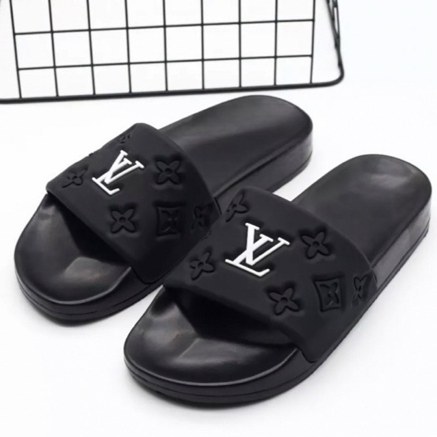 新款 - 黑色 LV 時尚拖鞋。 好商品全尺寸