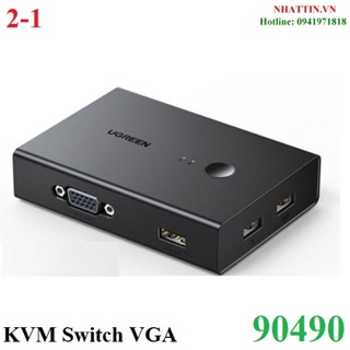 Fullhd 1080P KVM VGA 2 進 1 出切換器支持 Hotkey Ugreen 90490 Premiu