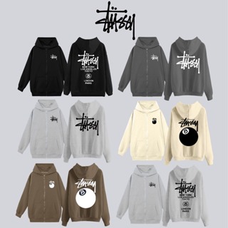 Stussy 基本款中性連帽外套 2 層厚棉氈寬款 8 正品