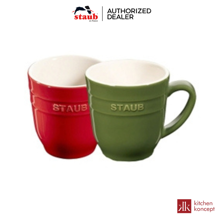 Staub - 陶瓷杯 350ml - 黑綠/紅/綠苔