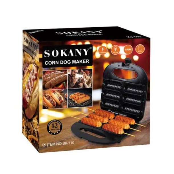 Sokany SK110 電動 6 輪香腸機早餐機 750w / 220v 熱狗棒棒糖香腸華夫餅機早餐 PVN523