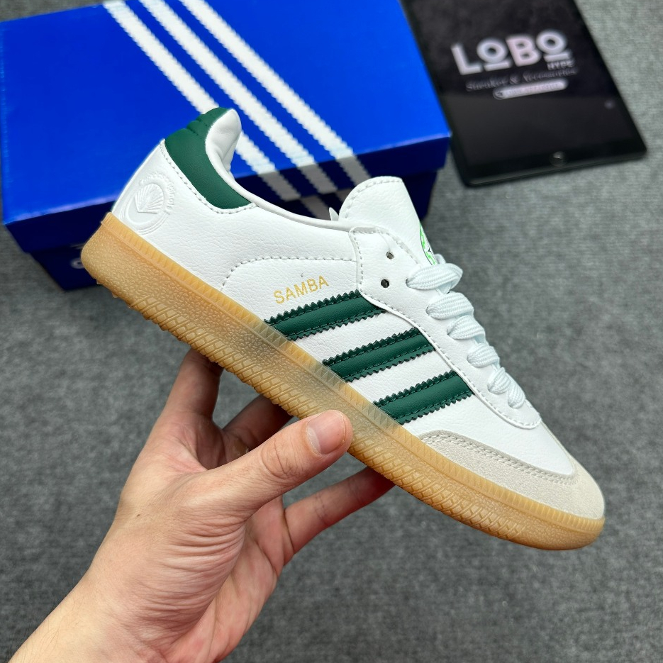 Adidas Samba OG White Collegiate Green Sneakers(加藍白)高品質 Lobo