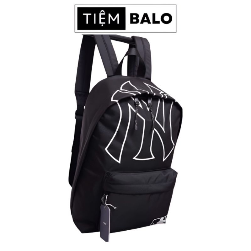 時尚背包男士女士 MLB LOGO NY 基本背包水滑帆布材料可容納膝部 15.6 英寸 - BALO Shop