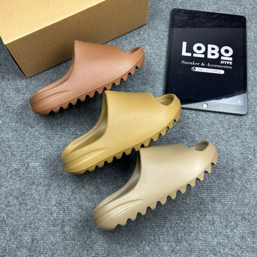 Yeezy Slide / Earth Brown / Ochre / Flax 厚底拖鞋 - 高品質 Lobo 運動鞋