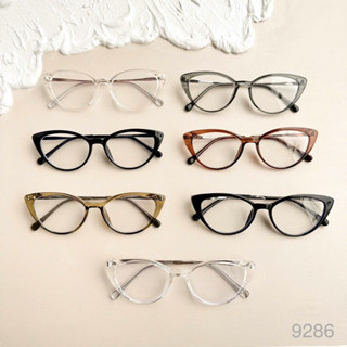 高品質女士貓眼眼鏡假近視眼鏡框塑膠和金屬眼鏡 9286 Jolie 眼鏡
