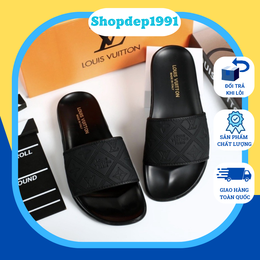 Lv 高品質皮革拖鞋,帶水平帶和硬底,男士超耐用奢華 ShopXmen90