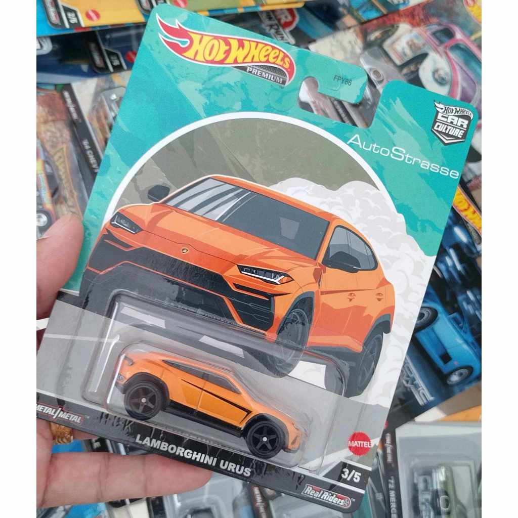 Hotwheels 蘭博基尼 Urus Premium Super Car(橡膠蛋糕,橙色)