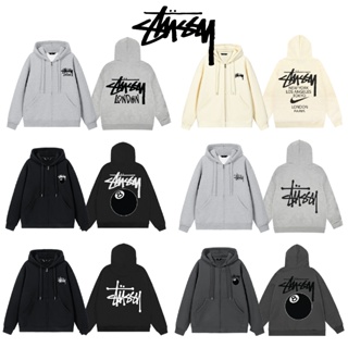 Stussy 2 層棉氈連帽外套,帶寬型基本款拉鍊帽,男女款 LOIX