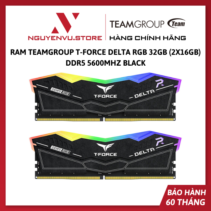 Teamgroup T-Force Delta RGB 32GB (2x16GB) DVD5 5600Mhz 黑色 -