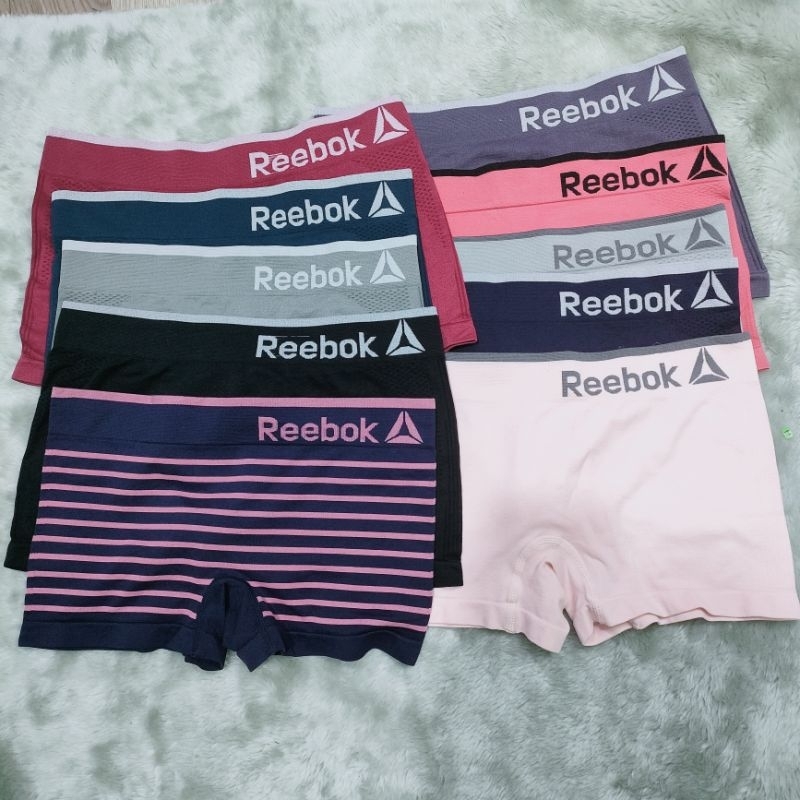 女式短褲穿著 REEBOK 半身裙 - 超柔軟棉質彈力平角褲 - 出口商品