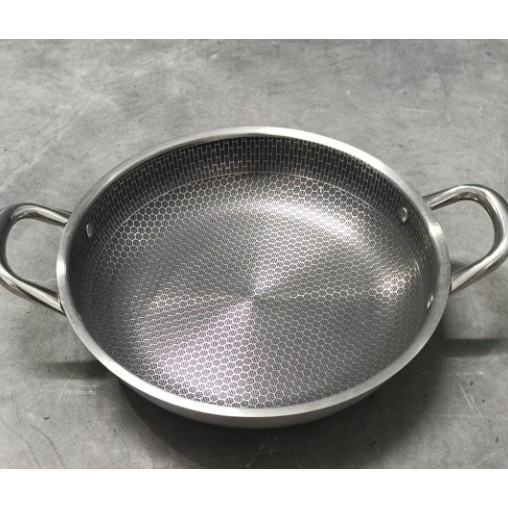 蜂窩平底鍋帶 2 條平底 - 尺寸 28CM 方便所有類型的炊具