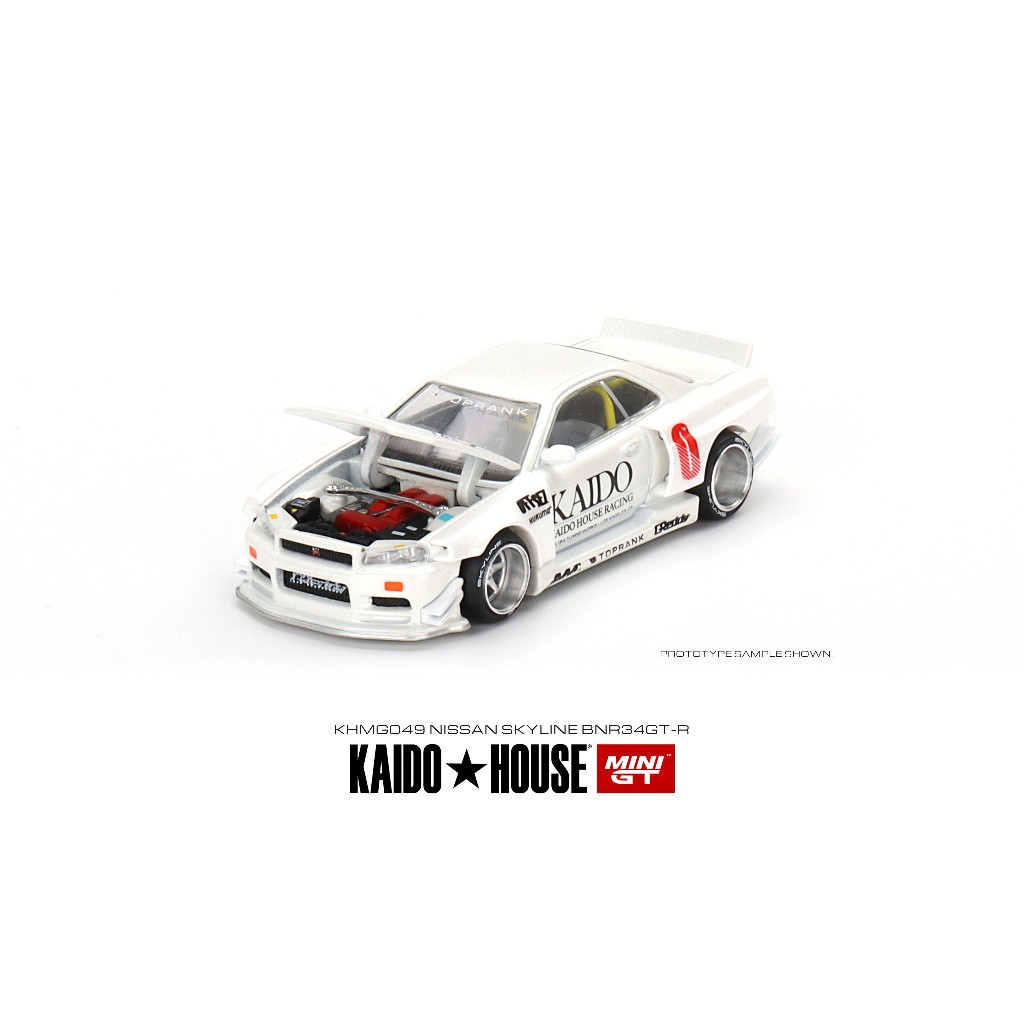 車輛 Mini GT x 凱多之家 Nissan Skyline GT-R34 Kaido Works V2 白色
