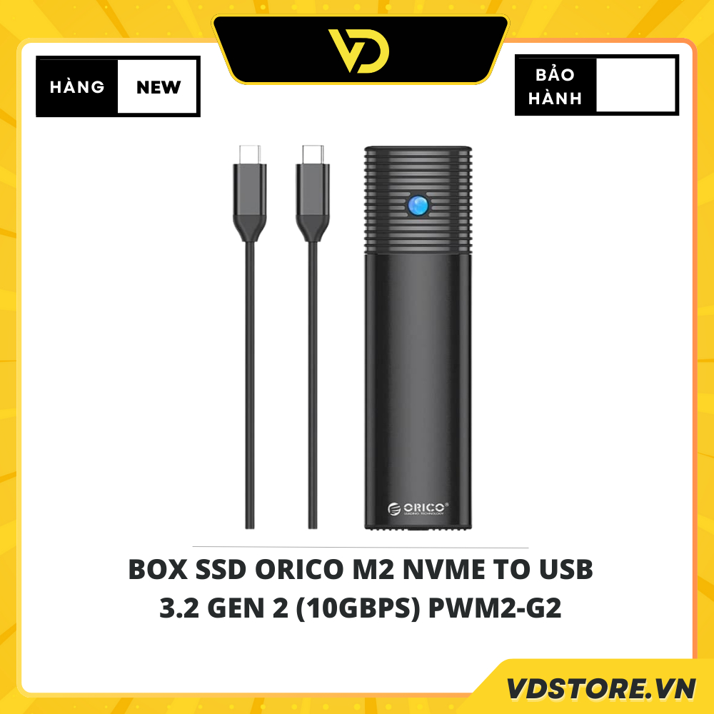Orico M2 NVMe 轉 USB 3.2 Gen 2 SSD 盒 (10Gbps) PW-2-G2