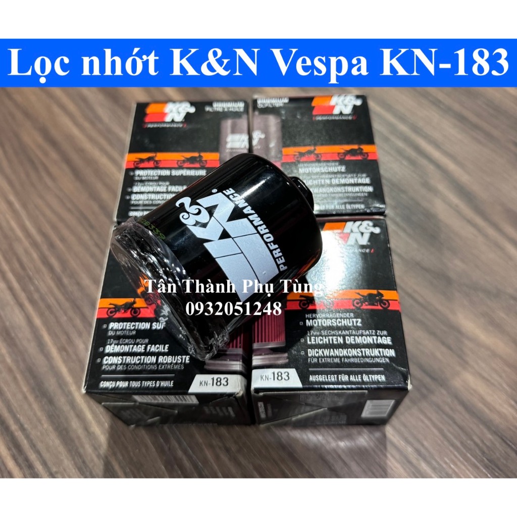 K&amp; Vespa / KN Vespa 機油濾清器,原裝 Piagio (KN-183)