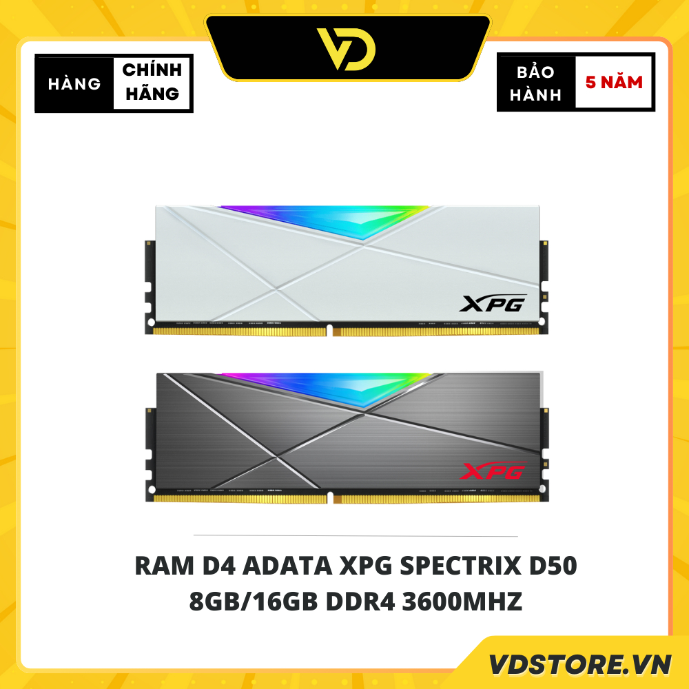 內存 D4 ADATA XPG SPECTRIX D50 8GB /16GB DVD4 3600MHZ - 正品