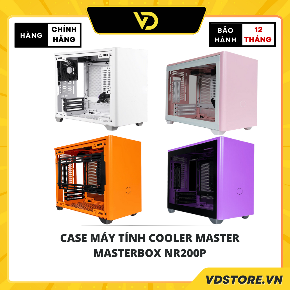 Cooler MasterBox NR200P - Mini ITX - 白色/粉色/橙色/紫色電腦機箱