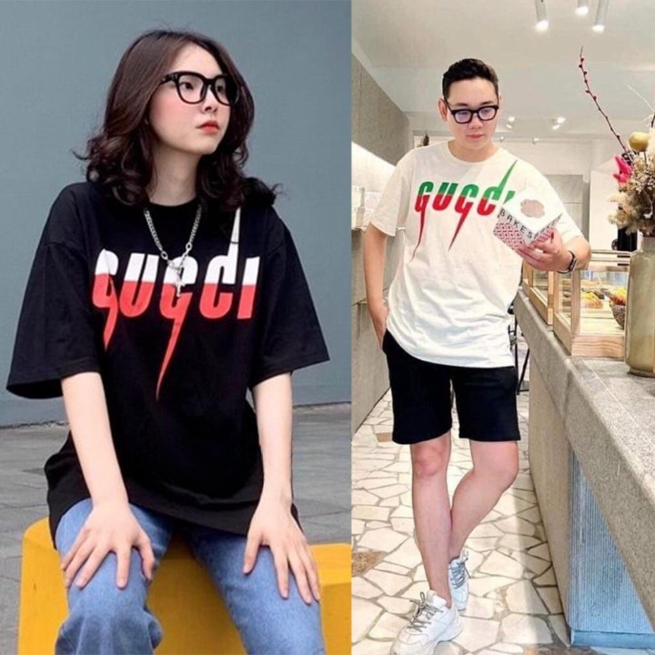 Gucci 男女款閃電 T 恤 - 超漂亮寬型 Gucci T 恤 - 2023 年熱門趨勢 MimiShop