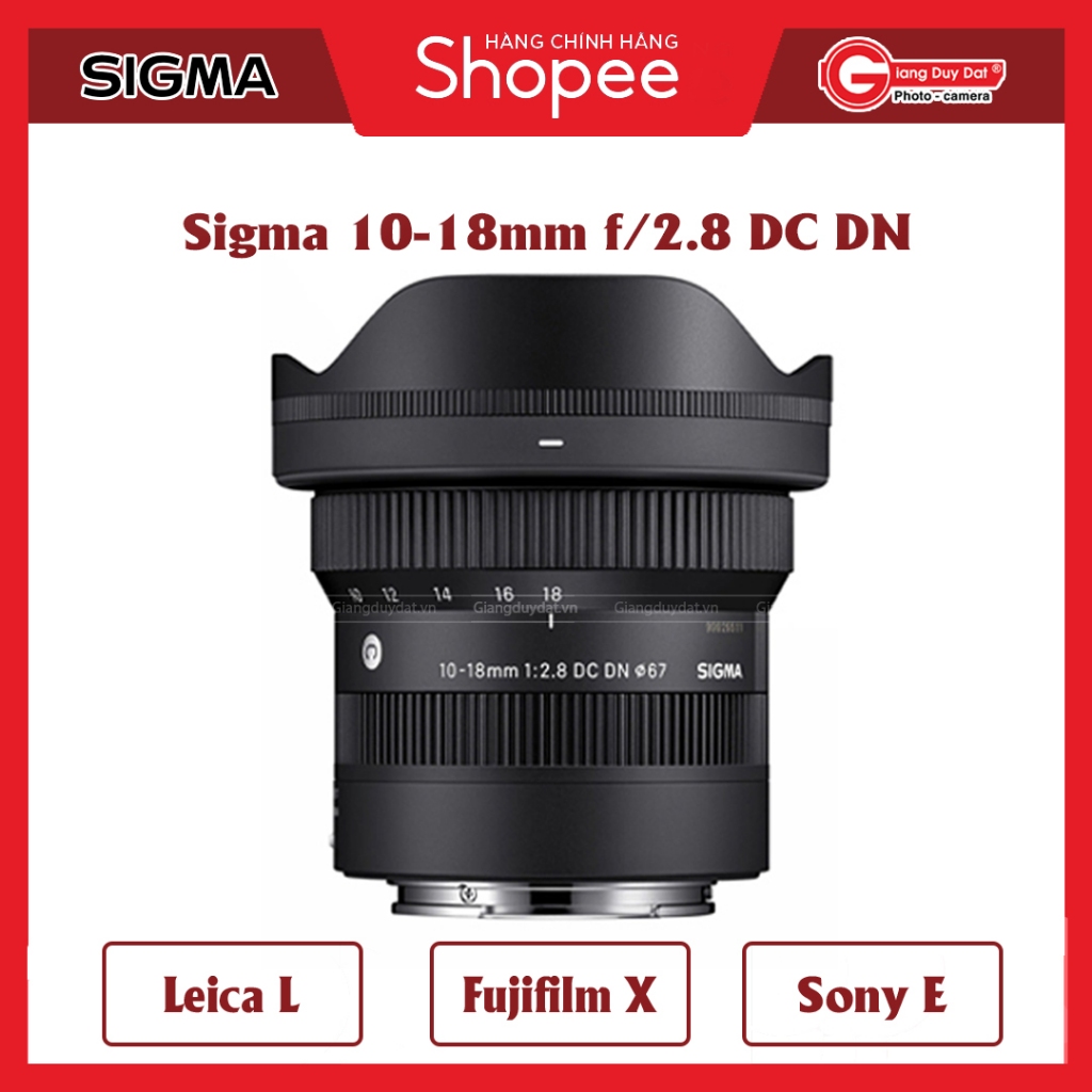 Sigma 10-18mm f / 2.8 Dcn 鏡頭,適用於徠卡 L、富士 X、索尼 E 相機