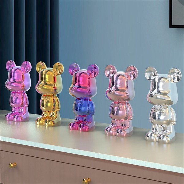 Bearbrick 陶瓷豬地球雕像拯救北歐風格裝飾學習桌裝飾,豪華禮品 🥰