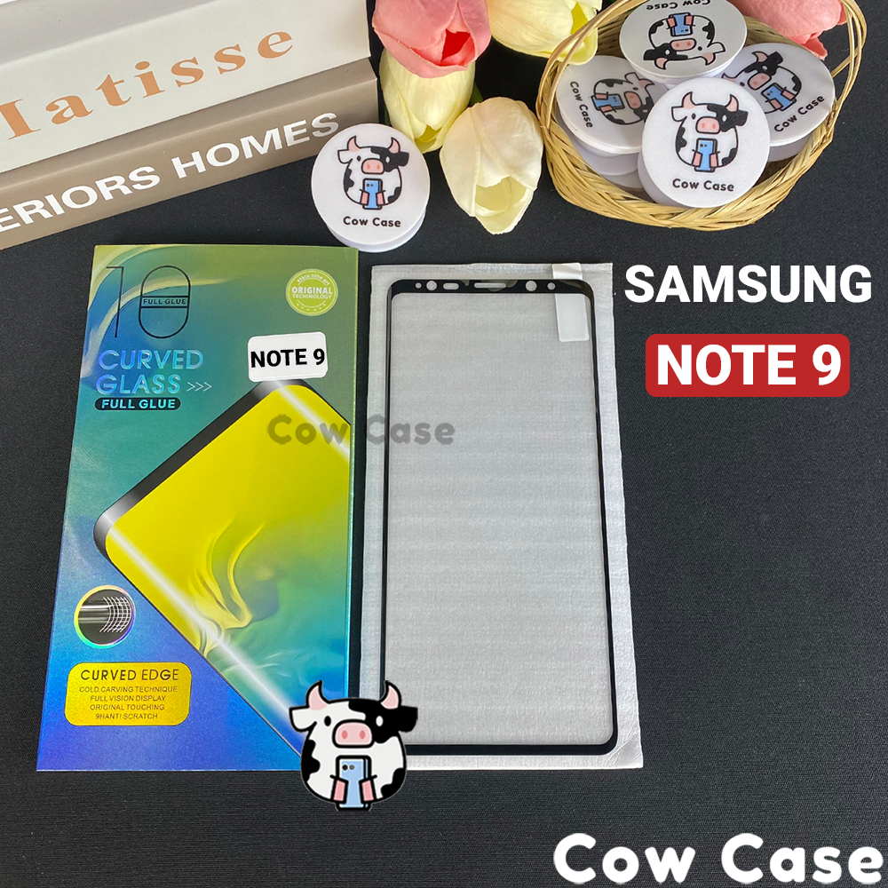 三星 Note 9 鋼化玻璃全屏保護膜適用於 ss galaxy Cowcase