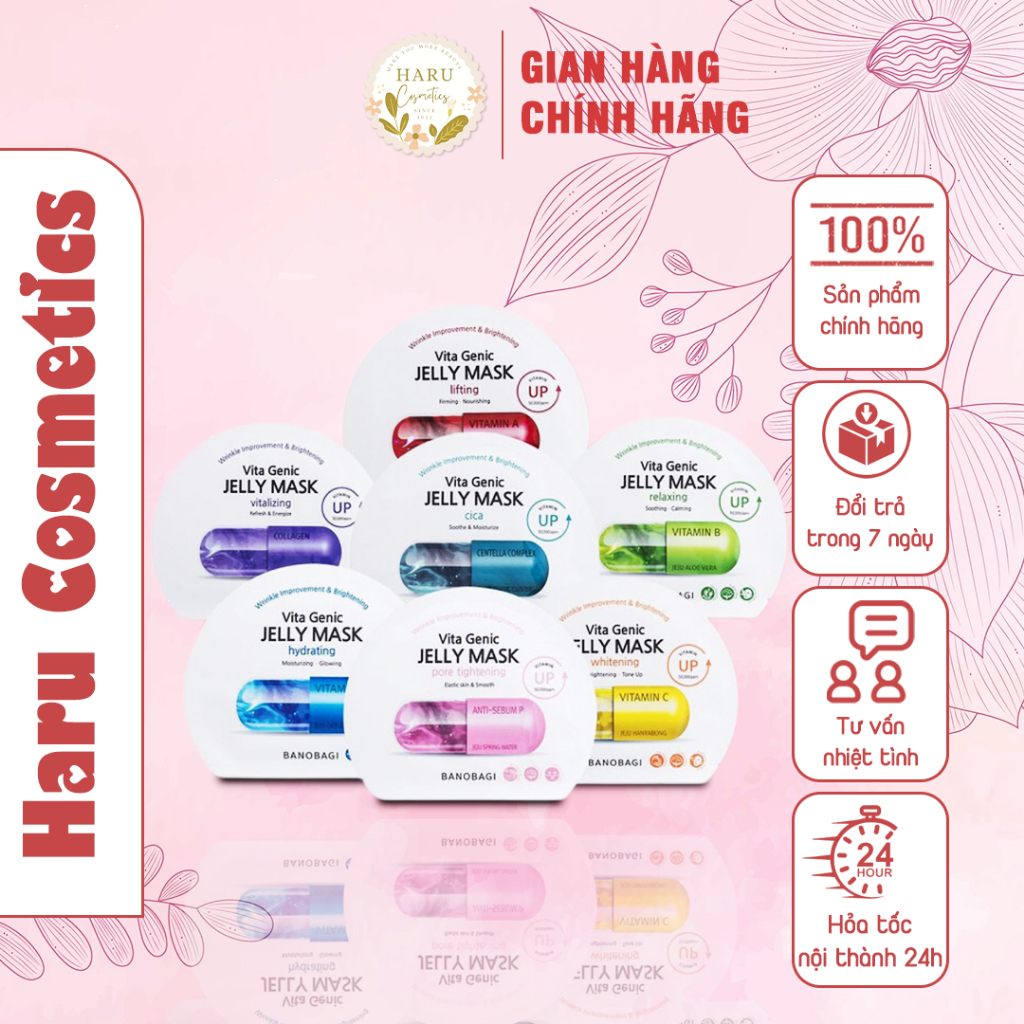 Banobagi Vita Genic Jelly Mask Haru Cosmetics 有助於滋養和補充皮膚的維生素