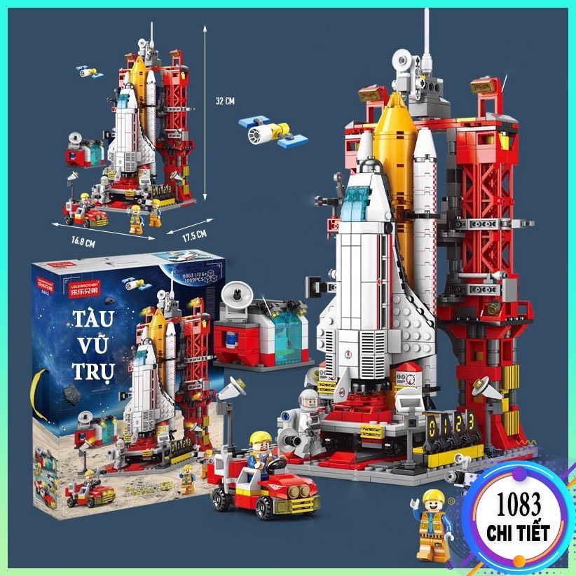宇宙飛船樂高 1083 組裝玩具套裝,4 歲以上嬰兒宇宙飛船拼圖套裝