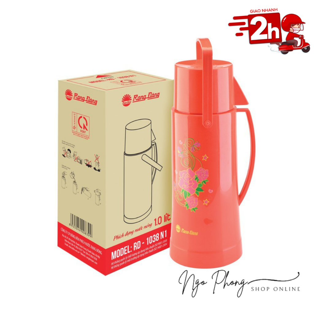 1l Rang Dong 1038N1 水瓶,1 升水保溫瓶,使用矽膠墊片提高保溫性。