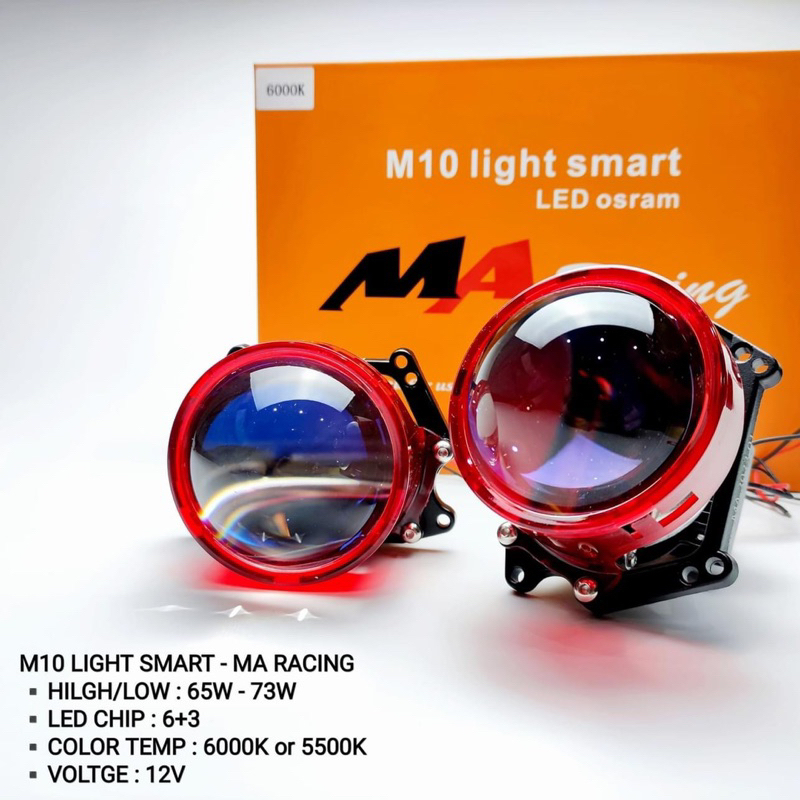 Led 球頭燈 M10 V4S 燈 Smart Ma Racing 65W 超亮適用於摩托車和汽車新型號激勵器、獲勝者、