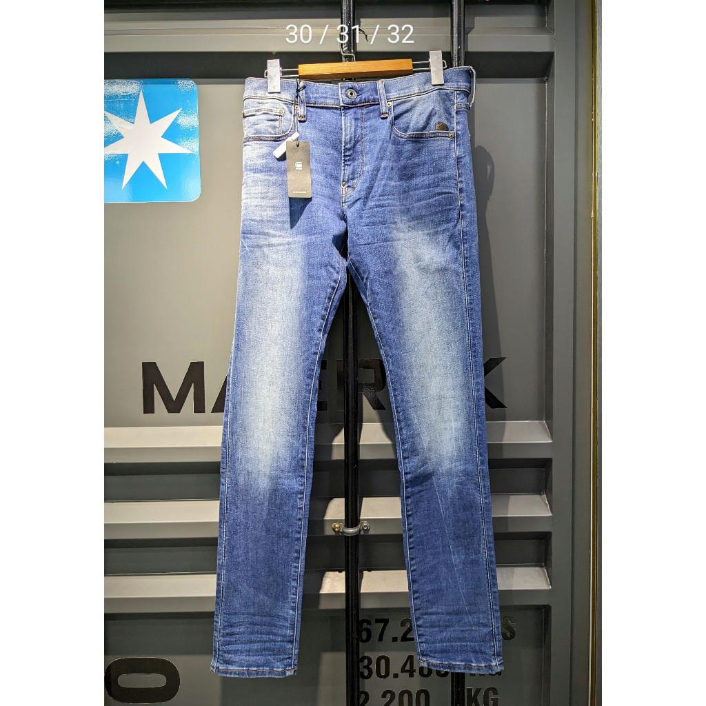 [正品] G-star RAW 牛仔褲修身版型藍色靛藍