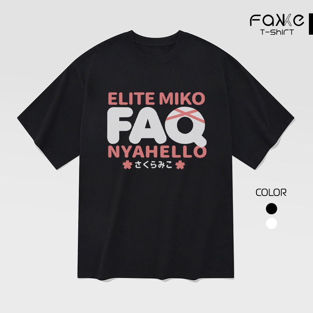 Hololive Sakura Miko 大碼 100% 棉短袖男女通用 T 恤