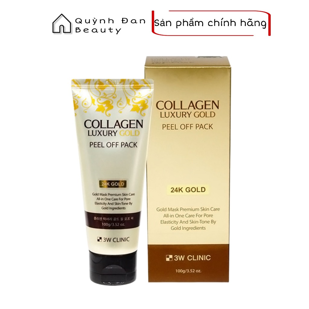 3w Clinic Collagen Luxury Gold Peel Off Pack 黃金面膜 100g 韓國