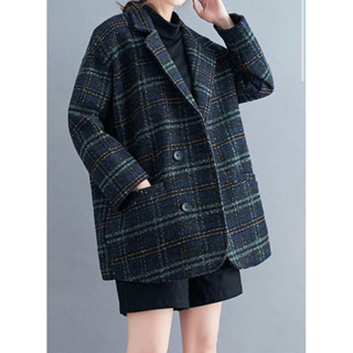 [2HAND] 超新兔毛大衣西裝外套短款 Caro 短領超保暖韓版基本形式招待