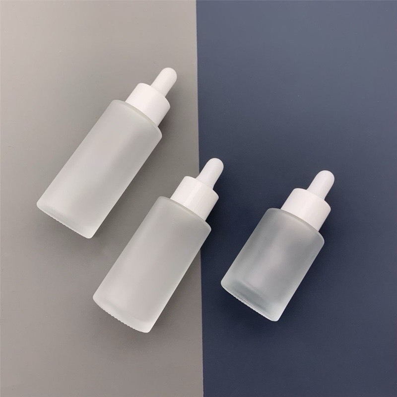 高品質啞光噴霧玻璃血清提取瓶帶滴管蓋 20M / 30ML / 50ML 旅行精油瓶 - 化妝品瓶
